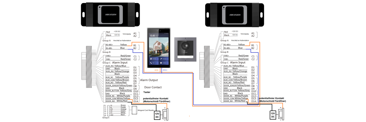 Anschluss 2x Sicherheitsmodul DS-K2M061 Via RS-485 für Türöffner 1 und 2 möglich an HIKVISION IP Sprechanlage! Wie und warum?! - Anschluss 2x Sicherheitsmodul DS-K2M061 Via RS-485 für Türöffner 1 und 2 möglich an HIKVISION IP Sprechanlage! Wie und warum?!