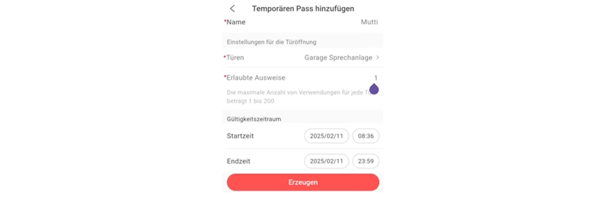 Temporäre  Codes vergeben &amp; 2xRelaiskontakte des Sprechanlagen Monitors über HIK- Connect bedienen. - Temporäre  Codes vergeben &amp; 2xRelaiskontakte des Sprechanlagen Monitors über HIK- Connect bedienen.