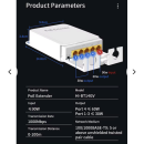 5-Port-wasserdichter POE-Extender, 4-Port-Repeater, 100/1000 Mbit/s, Outdoor-Netzwerk, IP55 VLAN, 44–57 V, für POE-Kamera, Wierless AP