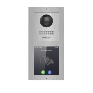 2 Draht IP Video Türklingel Aufputz Steel HIKVISION  Touchscreen Namensliste/ RFID / Code